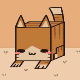 Profile picture for CatCube, it depicts an orange cat in the shape of a cube